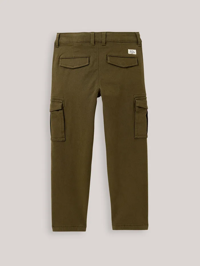 Boys Cyrillus Clothing Cargo Trousers Kaki