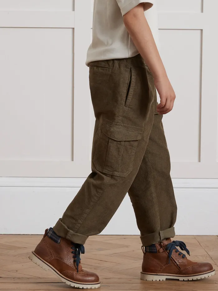 Boys Cyrillus Clothing Cargo Trousers Kaki