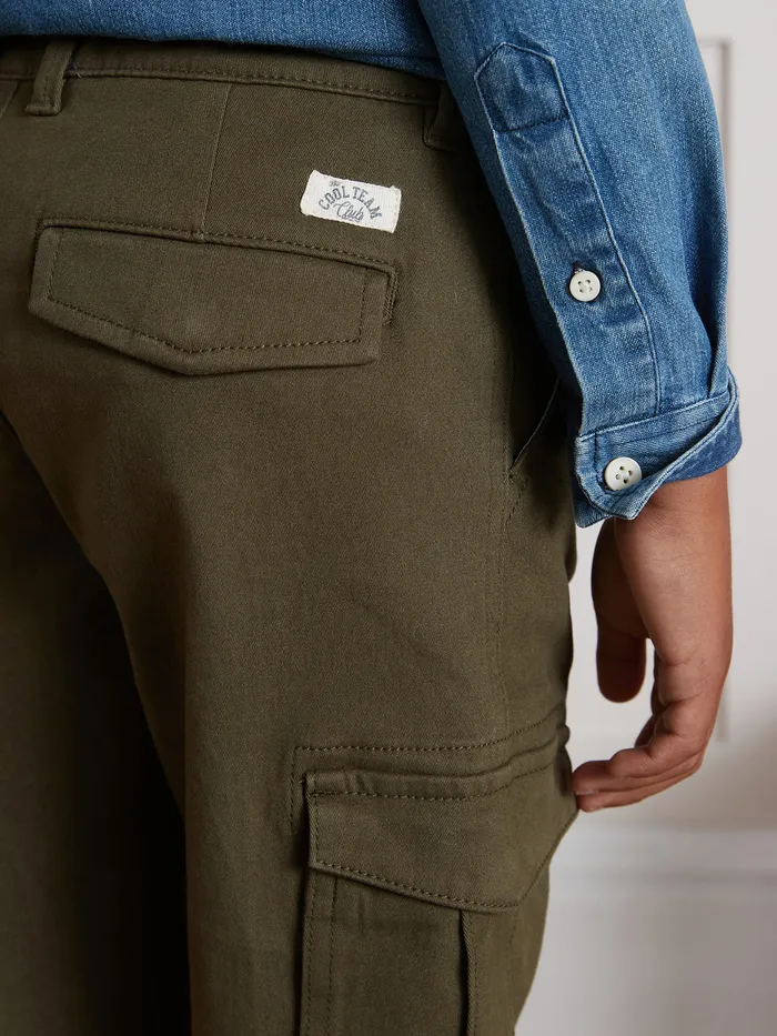 Boys Cyrillus Clothing Cargo Trousers Kaki