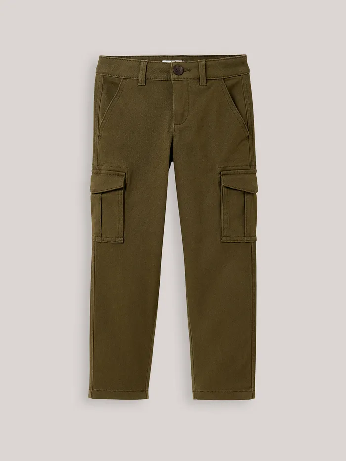 Boys Cyrillus Clothing Cargo Trousers Kaki
