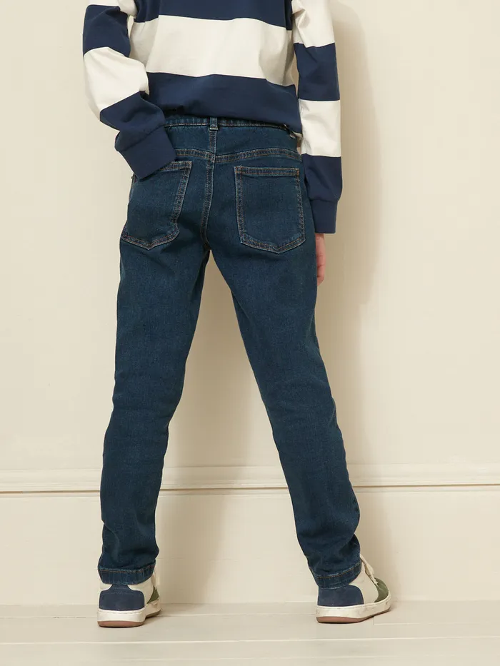 Boys Cyrillus Clothing StraightLeg Jeans 6399 Bleu Fonce Uni