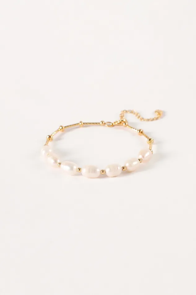 Bracelets Ren Pearl Bracelet 8211 Gold Gold 8211 petalandpup Women