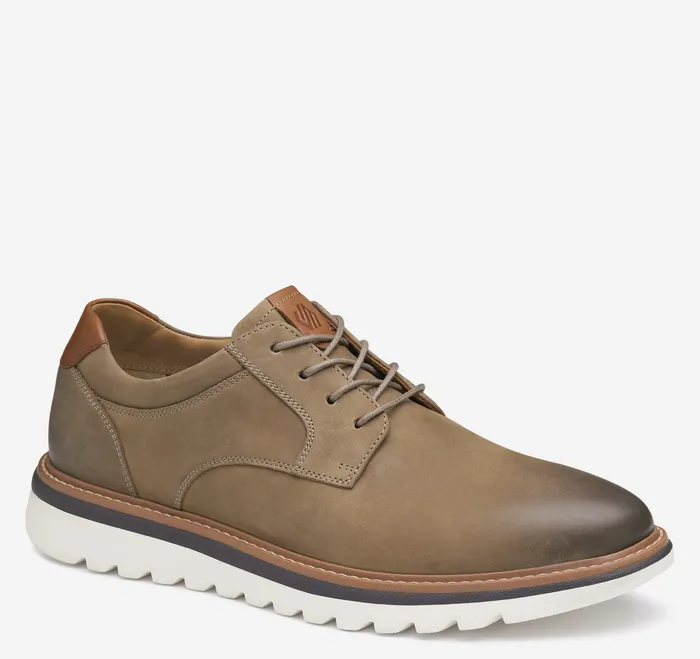 Braydon Plain Toe Dark Taupe Oiled Nubuck LaceUps Johnston and Murphy Men