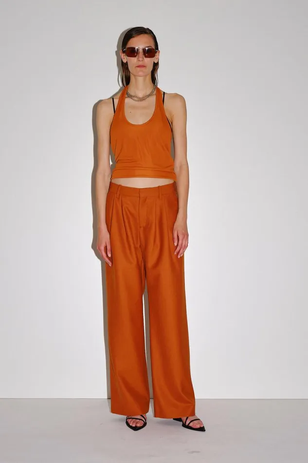 Camille 8211 Leather Brown Women Won Hundred Trousers