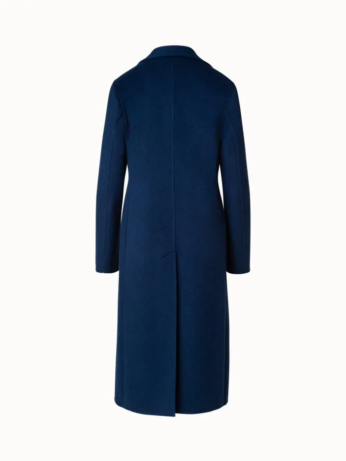 Cashmere DoubleFace Blazer Coat Navy Women Akris Cashmere