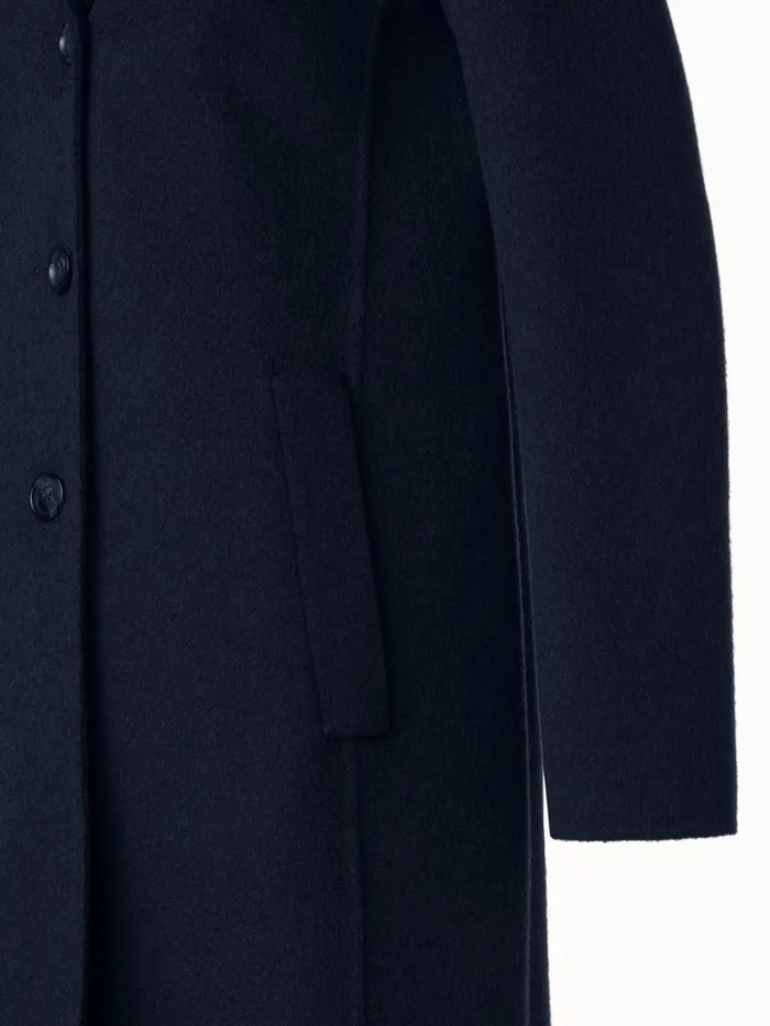 Cashmere DoubleFace Blazer Coat Navy Women Akris Cashmere