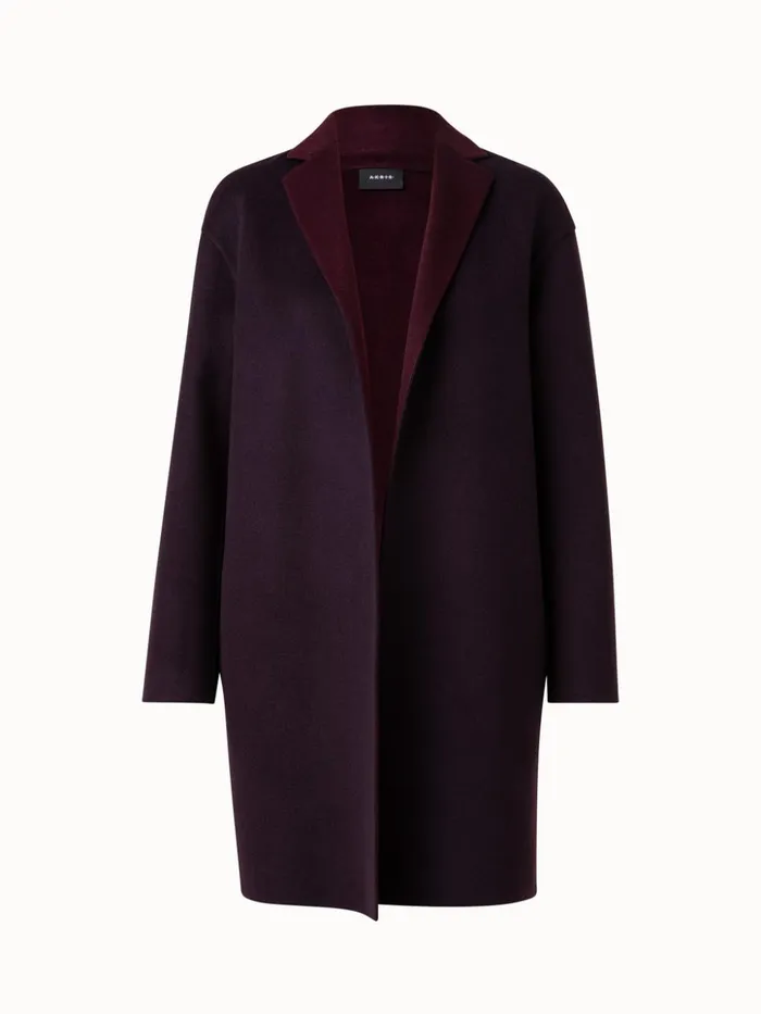 Cashmere DoubleFace Coat Blackberry Women Akris Coats