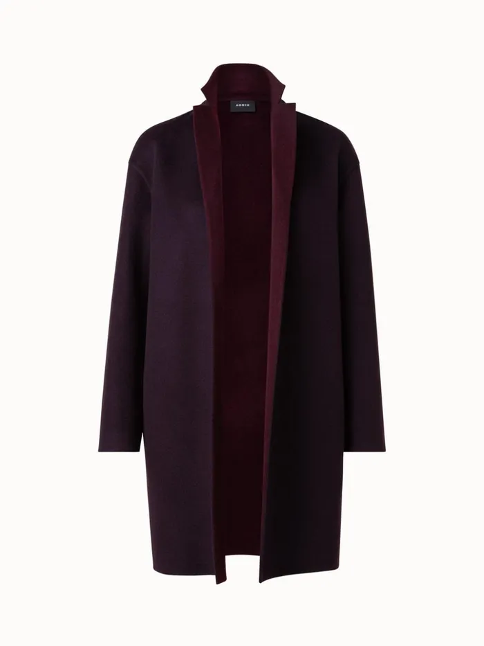 Cashmere DoubleFace Coat Blackberry Women Akris Coats