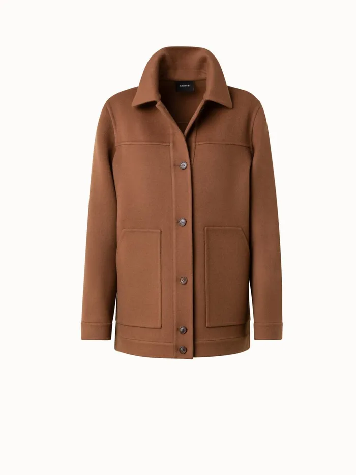 Cashmere DoubleFace Shirt Jacket Vicuna Women Akris Cashmere