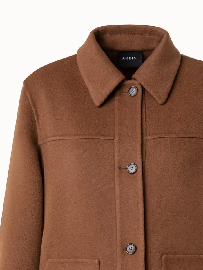 Cashmere DoubleFace Shirt Jacket Vicuna Women Akris Cashmere