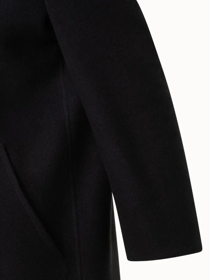 Cashmere Jersey And Silk Poplin Reversible Jacket With Detachable Hood Black Women Akris Jackets