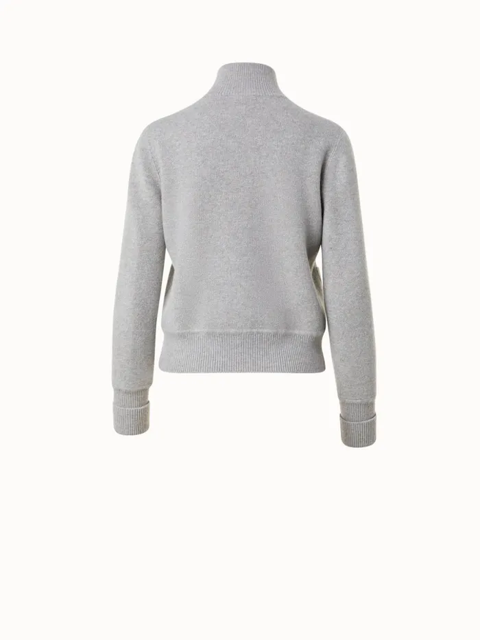 Cashmere Piqu Knit Cardigan Clay Women Akris Knitwear