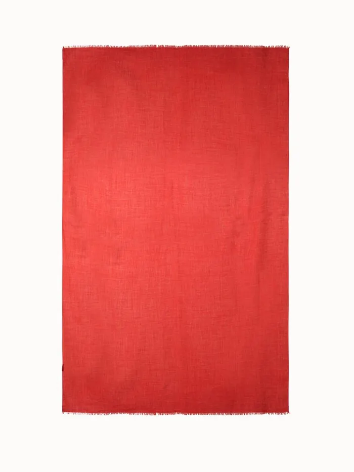 Cashmere Silk Scarf Red Women Akris Cashmere