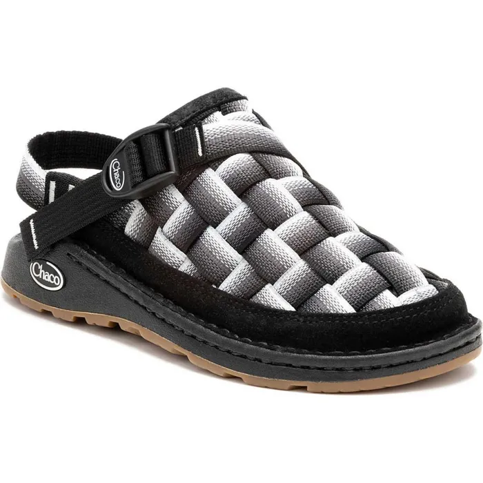Chaco Canyon Woven Clog Fade Black and White Women Clogs and SlipOns