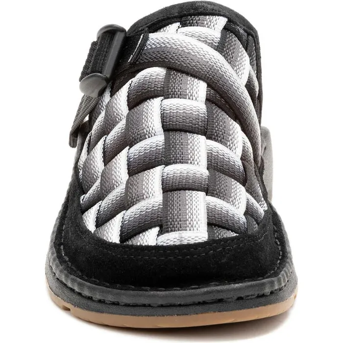 Chaco Canyon Woven Clog Fade Black and White Women Clogs and SlipOns