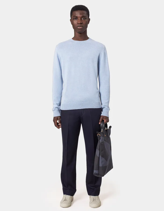 Classic Merino Wool Crew 8211 Lava Grey Men Knit Sweaters Colorfulstandard