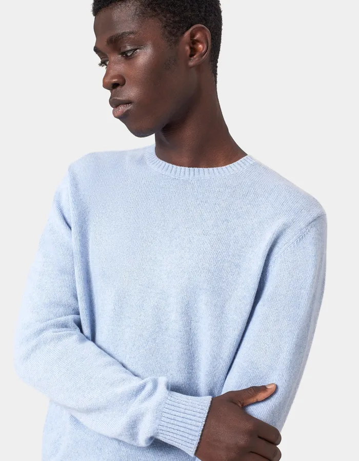 Classic Merino Wool Crew 8211 Lava Grey Men Knit Sweaters Colorfulstandard