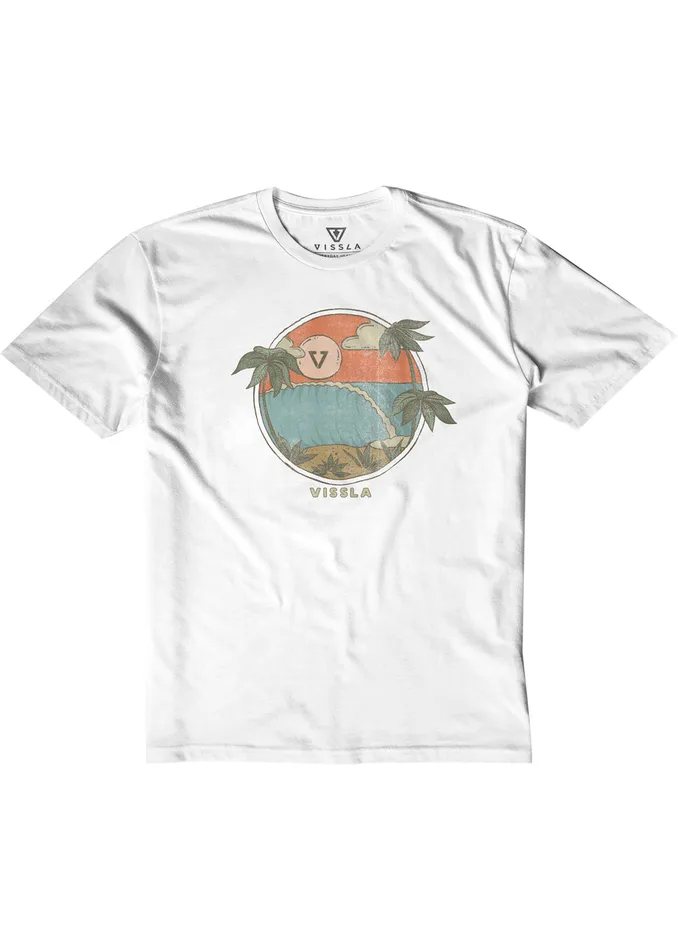 Clothing Vissla Youth Hideaway Kids Tee White