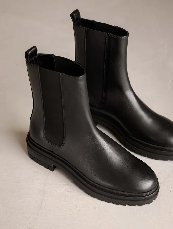 Clover Passion Black Women Bobbies Ankle Boots