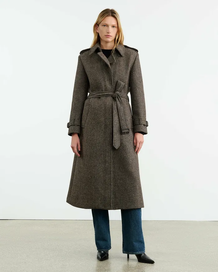 Coats and Outerwear ISABELLE TRENCH COAT Raven Donegal Nili Lotan Women