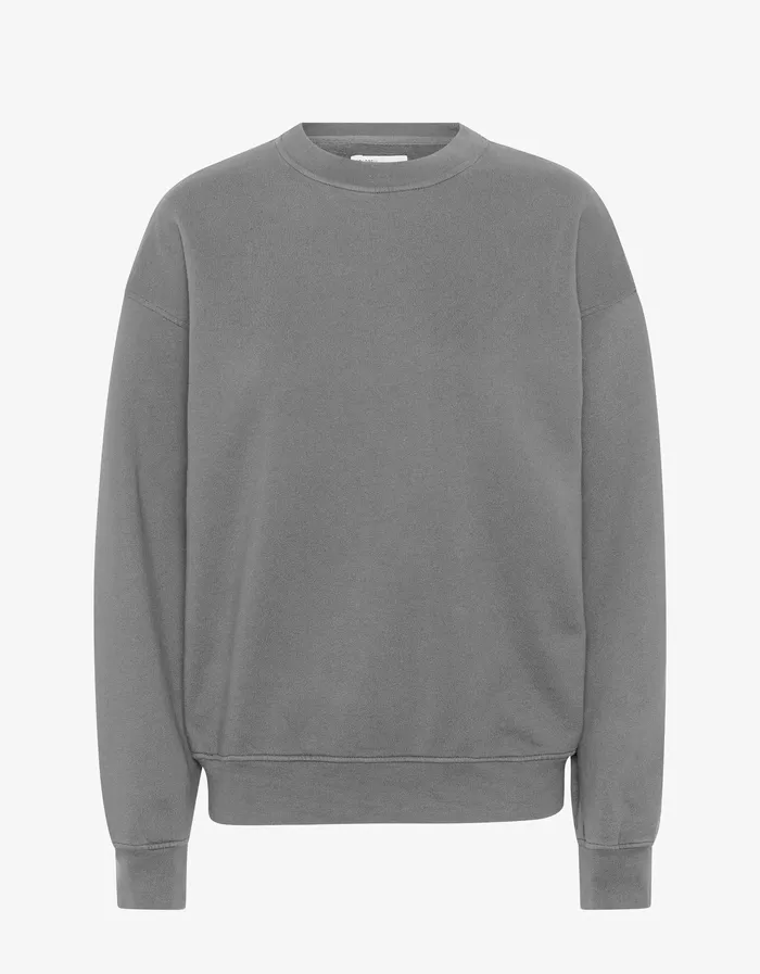 Colorfulstandard Organic Oversized Crew 8211 Storm Grey Women Crewneck Sweatshirts