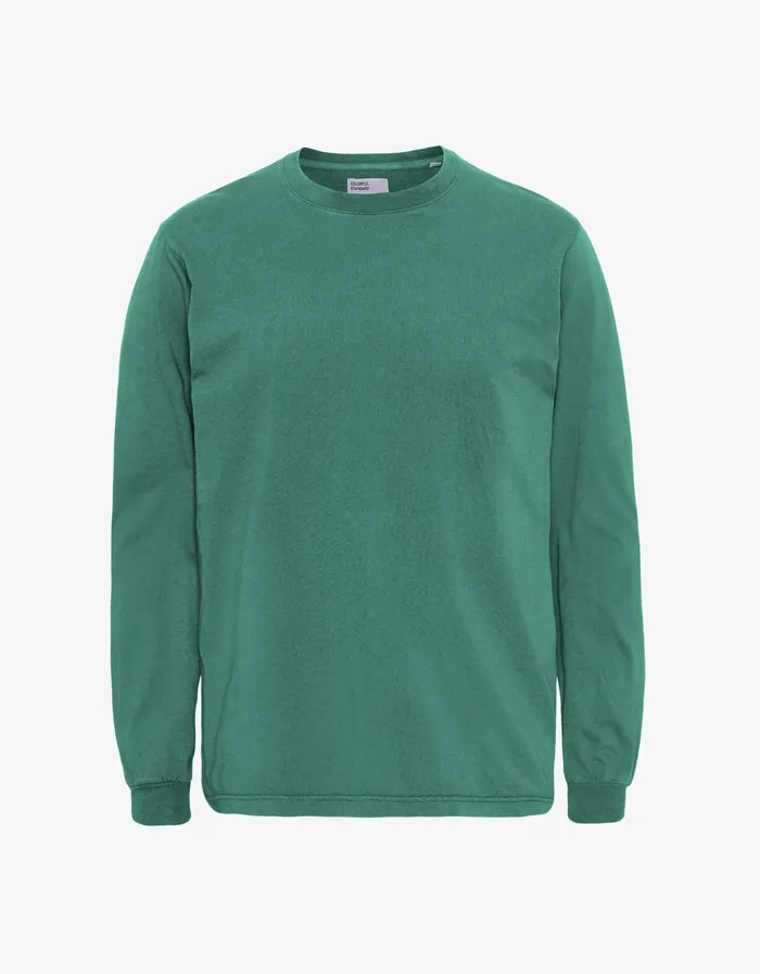 Colorfulstandard TShirts Men Oversized Organic LS TShirt 8211 Pine Green