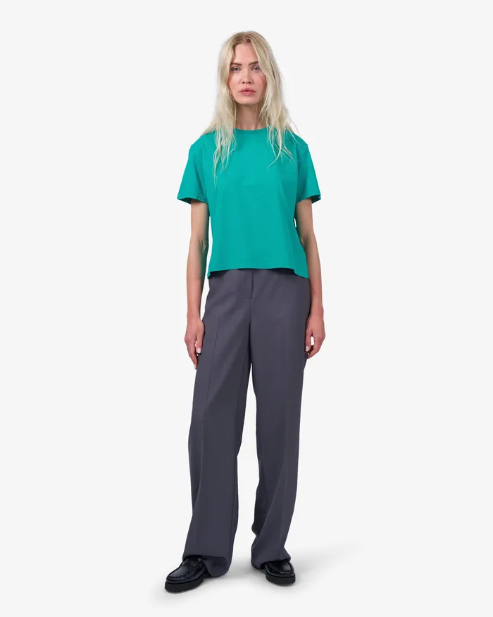 Colorfulstandard TShirts Women Organic Boxy Crop Tee 8211 Sahara Camel