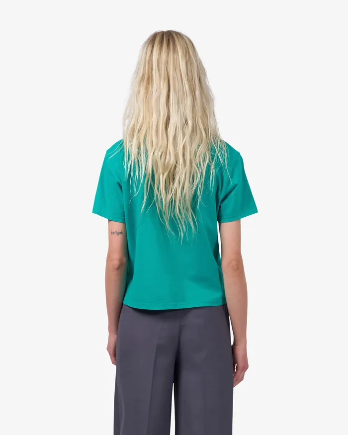 Colorfulstandard TShirts Women Organic Boxy Crop Tee 8211 Sahara Camel
