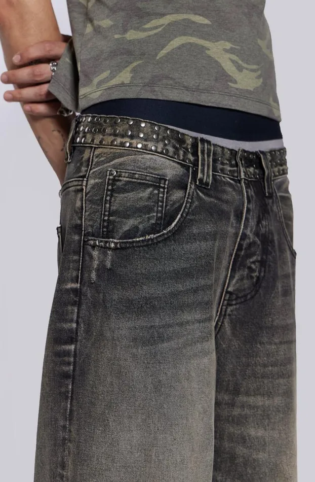 Colossus Jeans MenWomen Jaded London Stud Colossus Jeans