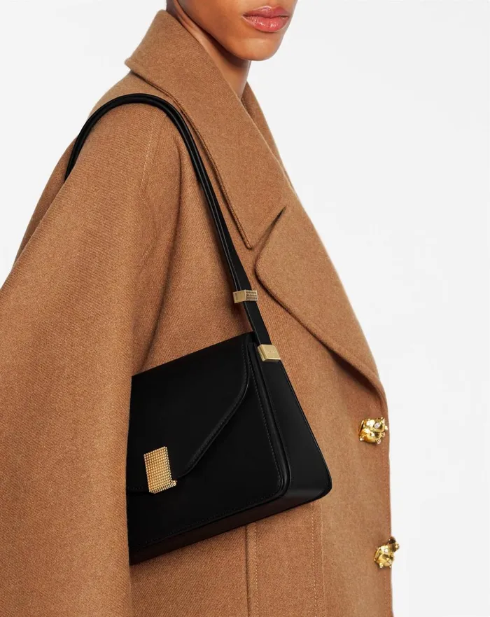 Concerto Leather Bag Black Women Lanvin Crossbody Bags and Shoulder Bags