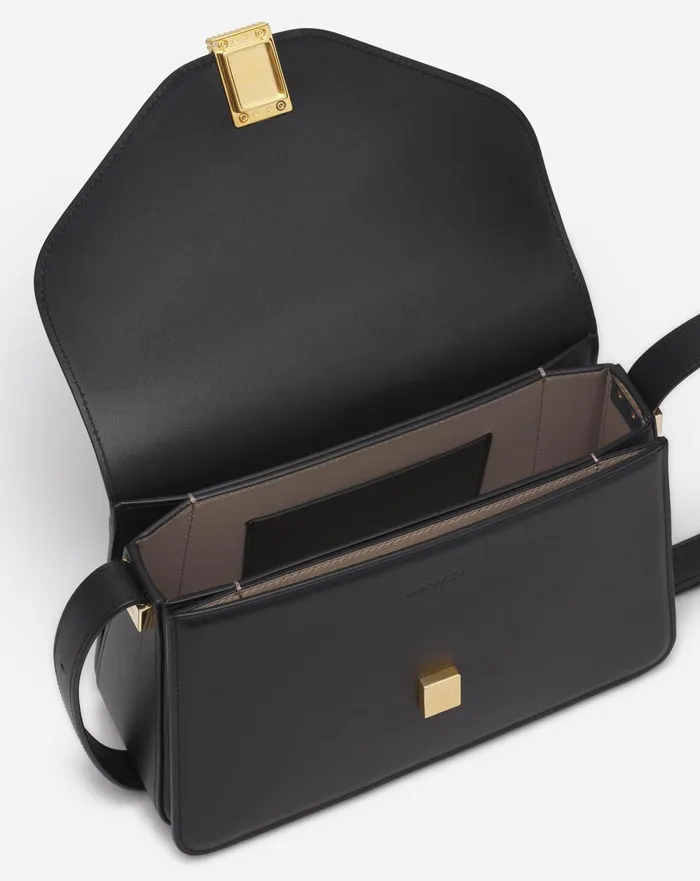 Concerto Leather Bag Black Women Lanvin Crossbody Bags and Shoulder Bags