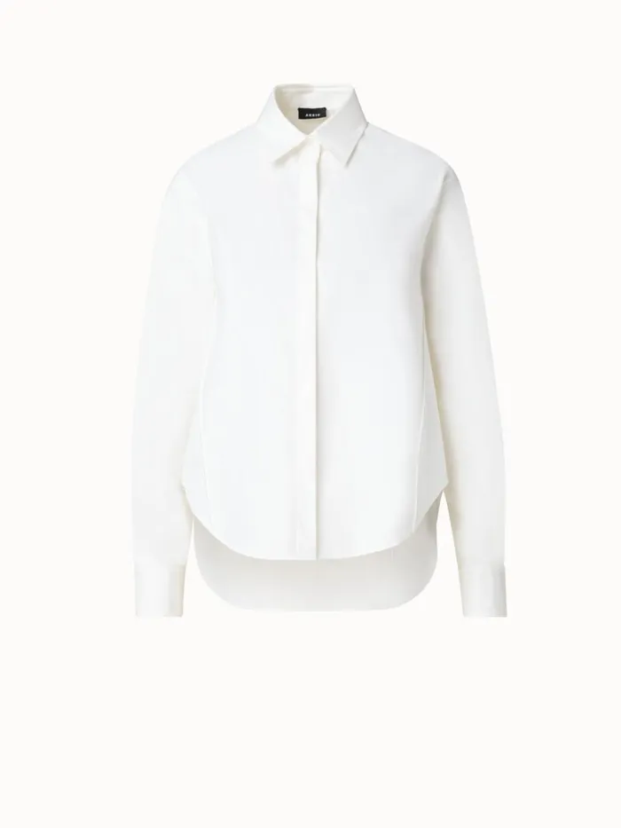 CottonGabardine Blouse Ecru Women Akris Blouses