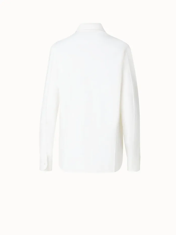 CottonGabardine Blouse Ecru Women Akris Blouses
