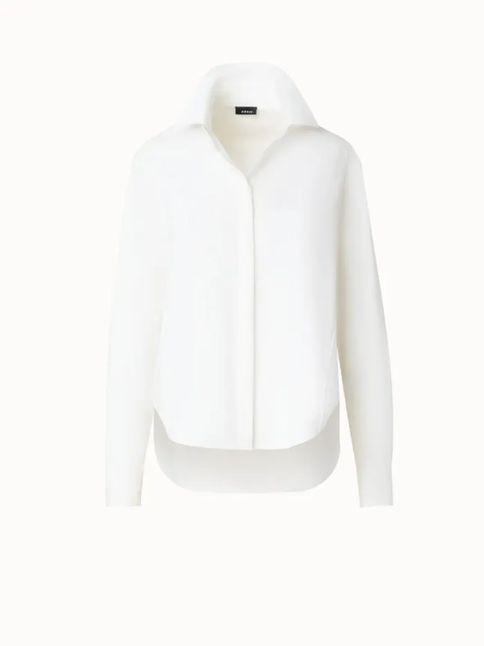 CottonGabardine Blouse Ecru Women Akris Blouses