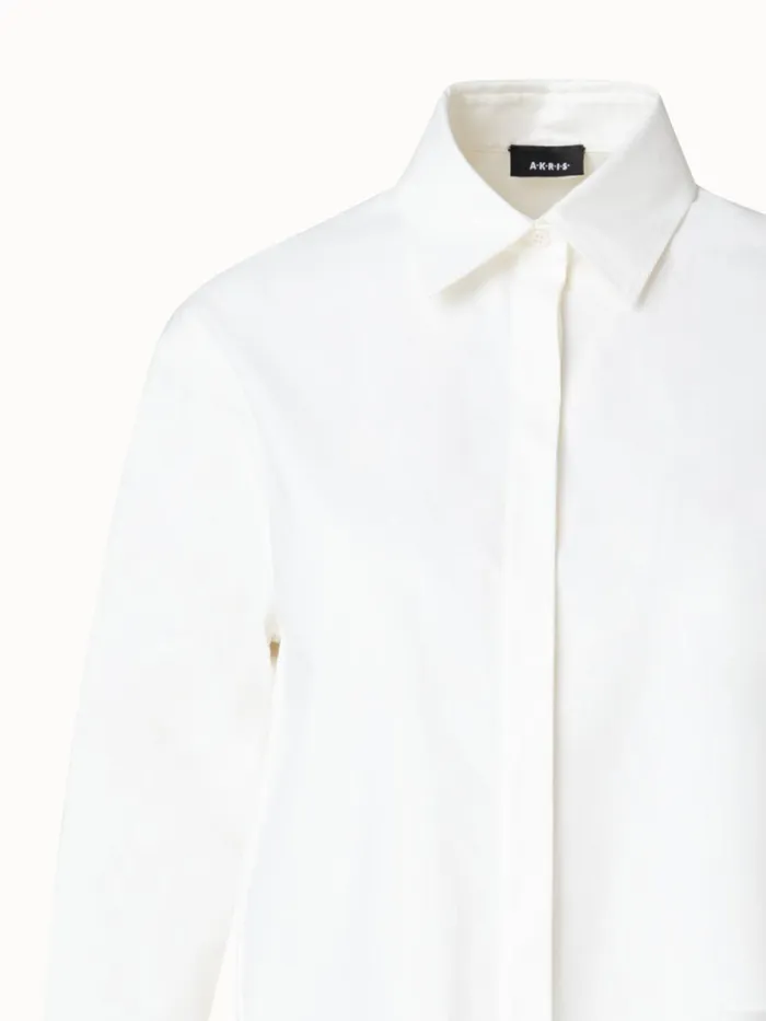 CottonGabardine Blouse Ecru Women Akris Blouses