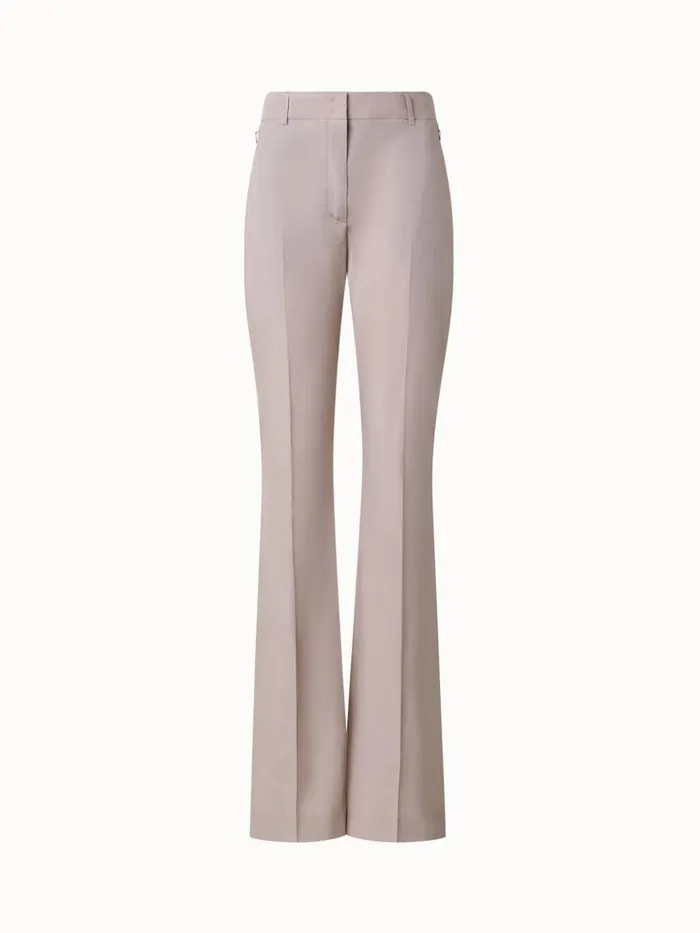 Cotton Poplin Pants With Slight Bootcut Sand Women Akris Pants