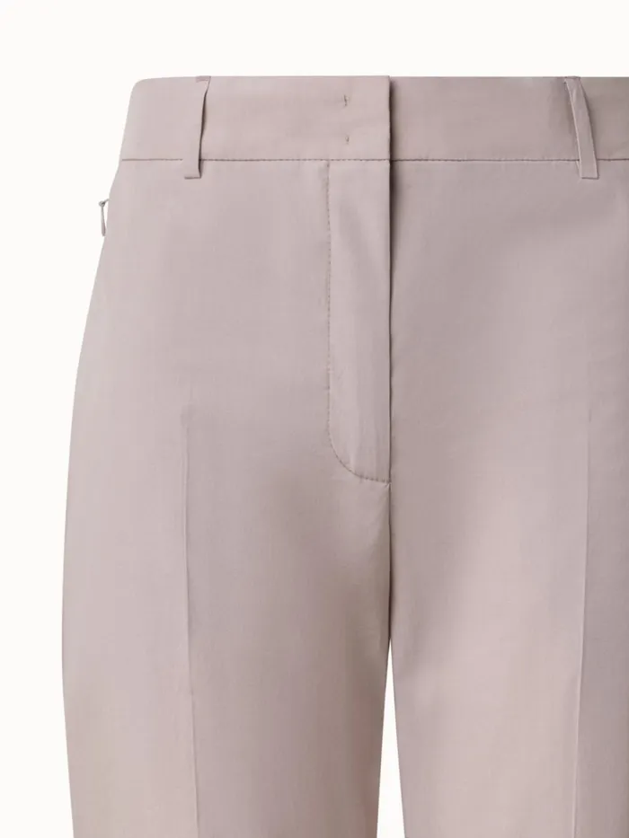 Cotton Poplin Pants With Slight Bootcut Sand Women Akris Pants