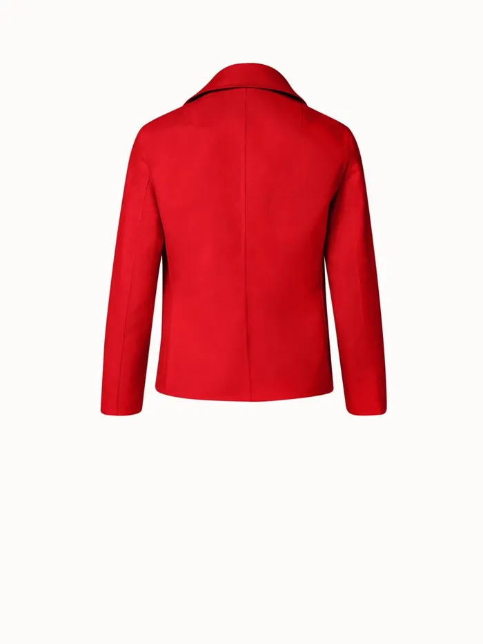 Cotton Silk DoubleFace Jacket Red Women Akris Jackets