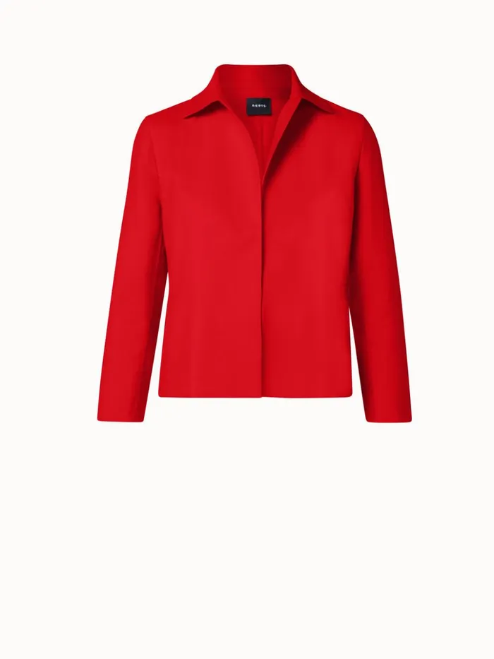 Cotton Silk DoubleFace Jacket Red Women Akris Jackets