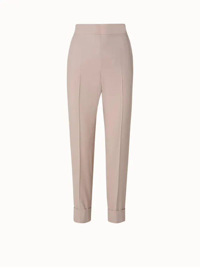 Crpe Pants With Cuffs Nude Women Akris Pants