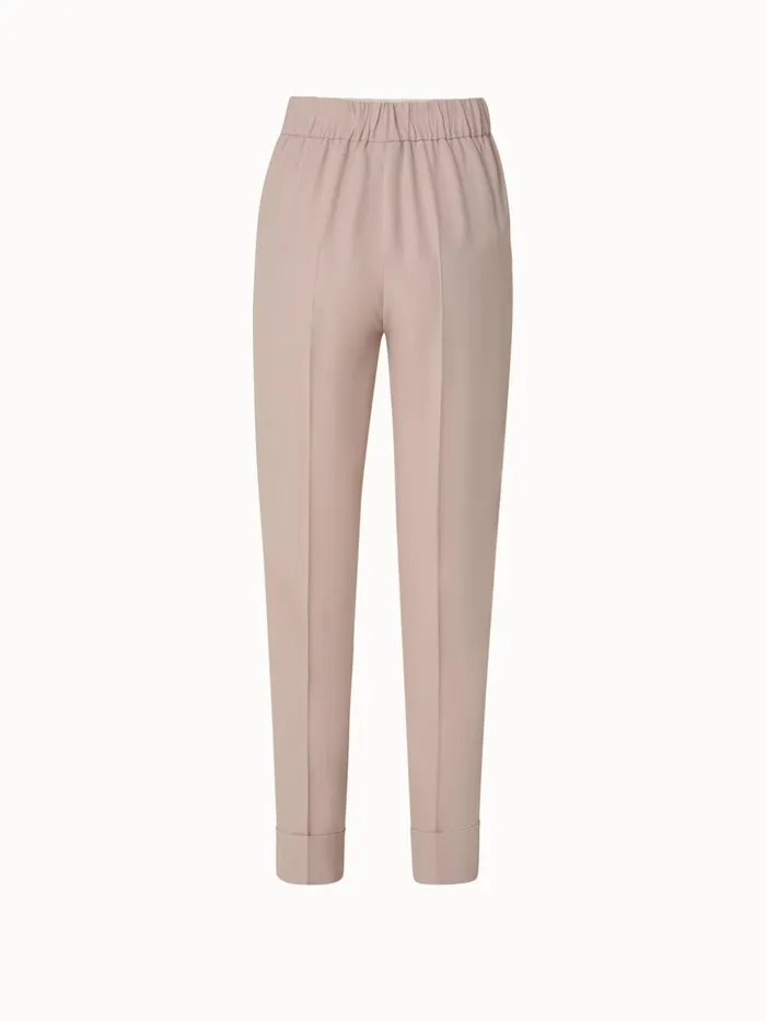Crpe Pants With Cuffs Nude Women Akris Pants