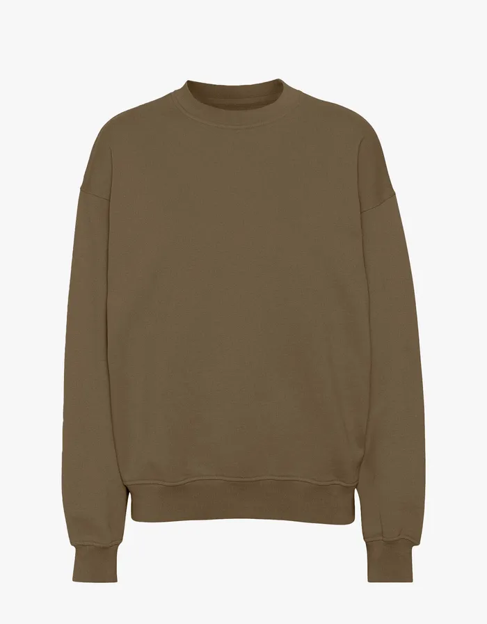 Crewneck Sweatshirts Colorfulstandard Men Organic Oversized Crew 8211 Cedar Brown