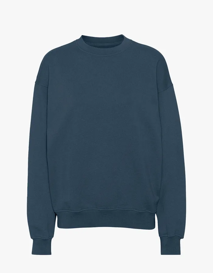 Crewneck Sweatshirts Men Colorfulstandard Organic Oversized Crew 8211 Petrol Blue