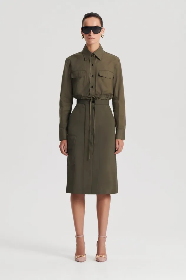 CROP CARGO SHIRT JUNGLE Shirts Scanlan Theodore Women