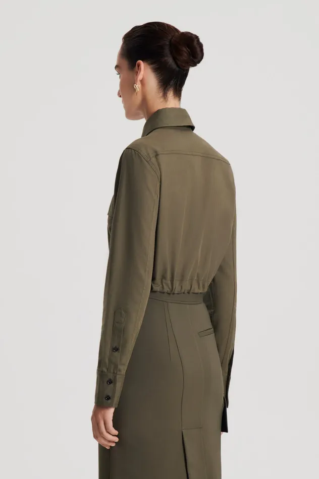 CROP CARGO SHIRT JUNGLE Shirts Scanlan Theodore Women