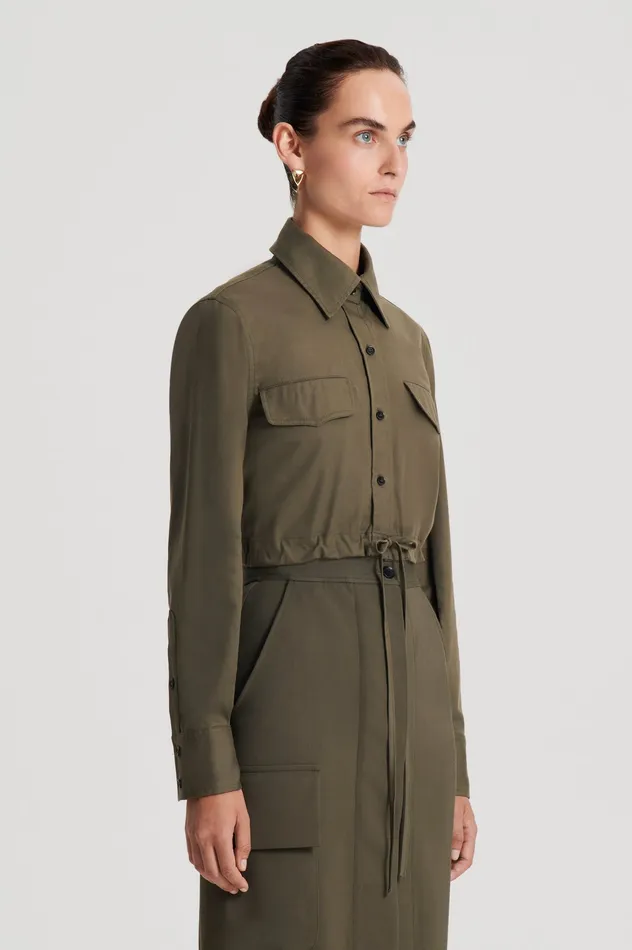 CROP CARGO SHIRT JUNGLE Shirts Scanlan Theodore Women