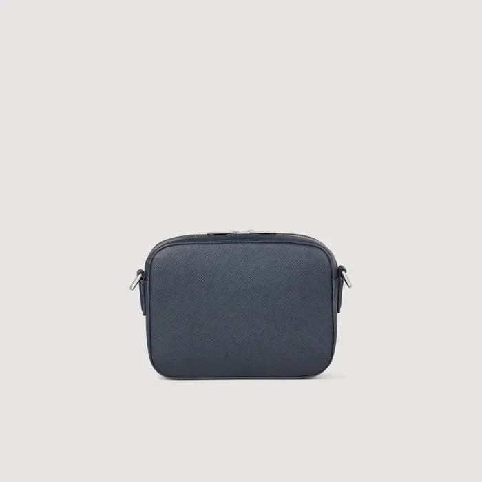 Crossbody Bags Men SANDRO Small Saffiano Leather Bag Midnight Blue