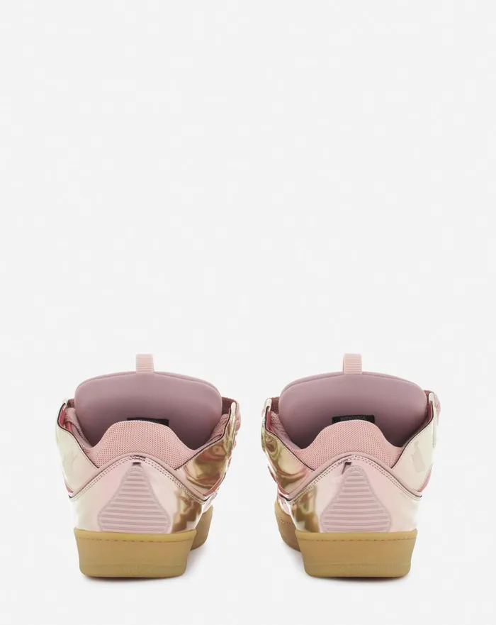 Curb Sneakers In Metallic Leather Dusty Rose Men Lanvin Curb Curb Sneakers In Metallic Leather Dusty Rose Men Lanvin Curb