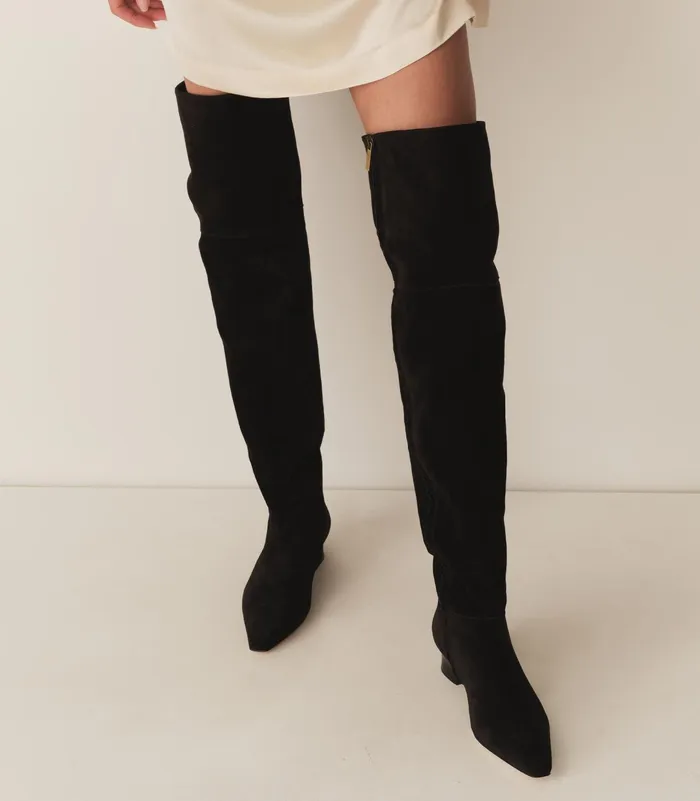 DEN Cambria Boot Black Suede Women Shoes