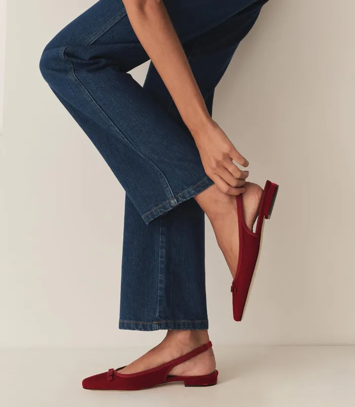 DEN Cossima Slingback Ruby Velvet Women Shoes DEN Cossima Slingback Ruby Velvet Women Shoes